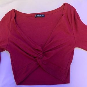 Brand new burgundy crop top